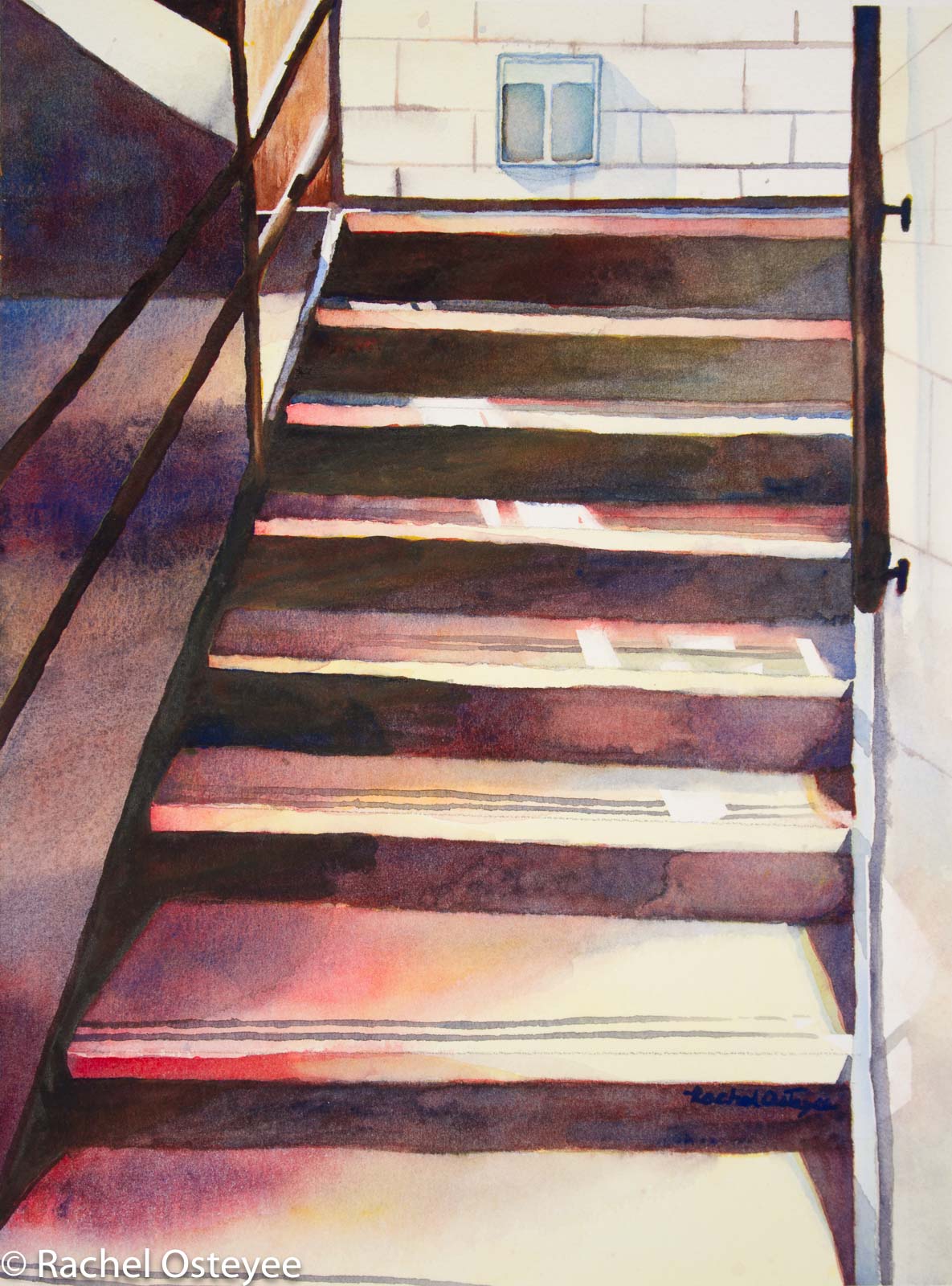 Stairwell (11" x 15", Watercolor)